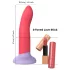 Dreamtoys Love Signal - todelt silikonedildo medium (rød)