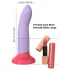 Dreamtoys Love Signal - tofarvet silikonedildo stor (lilla)