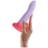 Dreamtoys Love Signal - tofarvet silikonedildo stor (lilla)
