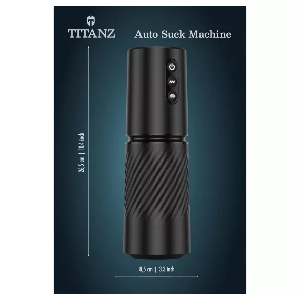 Titanz Auto Suck - automatisk masturbator (sort)