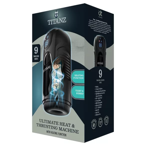 Titanz Ultimate Heat & Thrusting - automatisk masturbator (sort)