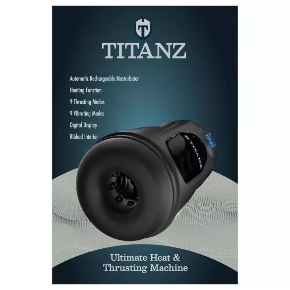 Titanz Ultimate Heat & Thrusting - automatisk masturbator (sort)
