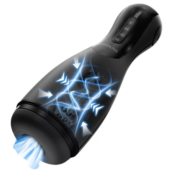 Titanz Ultimate Squeeze & Suck - automatisk masturbator (sort)