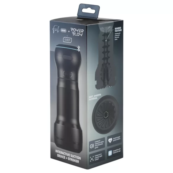 Kiiroo PowerBlow + Feel Pocket lomme-masturbator (sort)