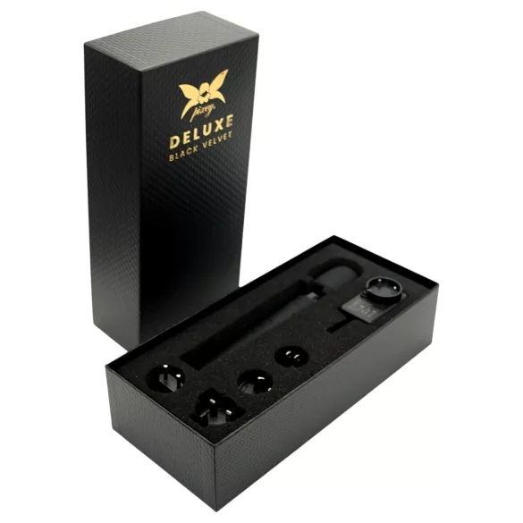 Pixey Deluxe Black Velvet - wandvibrator M (sort)