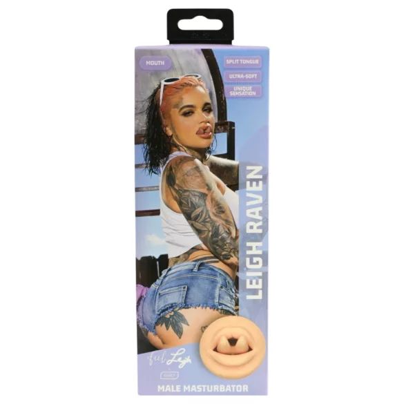 Kiiroo Feel Leigh Raven - kunstig mund med udskåret tunge (naturel)