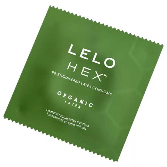 LELO Hex Organic - kondom - ekstra sikkerhed - latex - 3 stk
