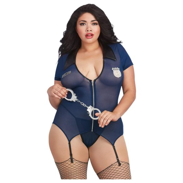 Dreamgirls Plus Size - Politibetjent kostume (blå)