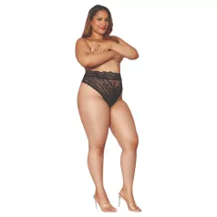 Dreamgirls - trusser med høj talje - blonde - sort - 2XL