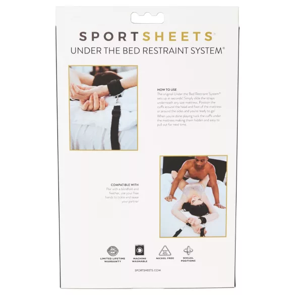 Sportsheets - sengebindingssæt - justerbar - sort