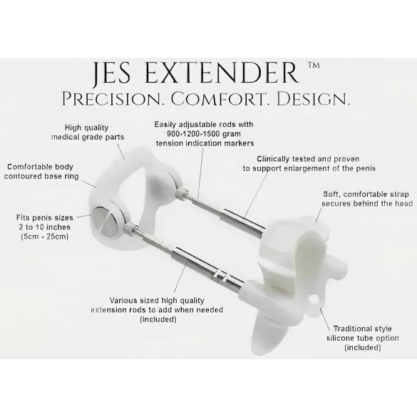 Jes-Extender - penisforlænger - justerbar op til 17cm - light standard
