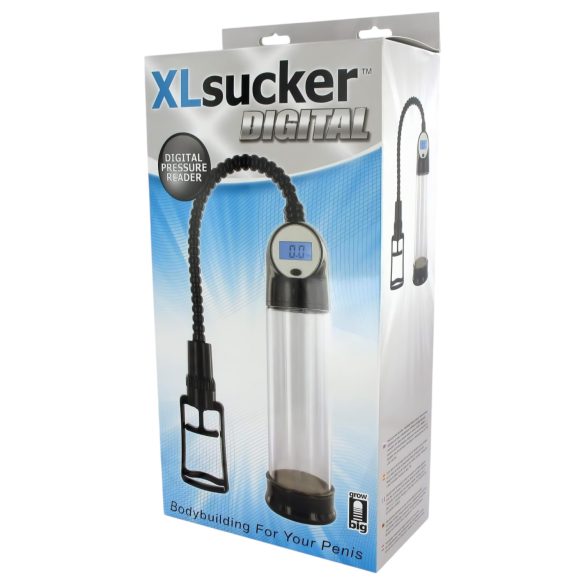 XLSUCKER - digital styrke- og penis-pumpe (gennemsigtig)