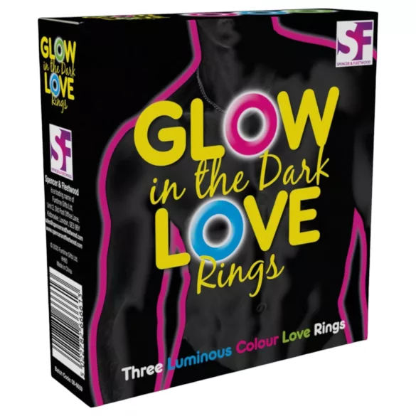 Love Rings - selvlysende penisringssæt (3 stk)