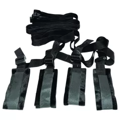 S&M - bondage sæt til seng - sort