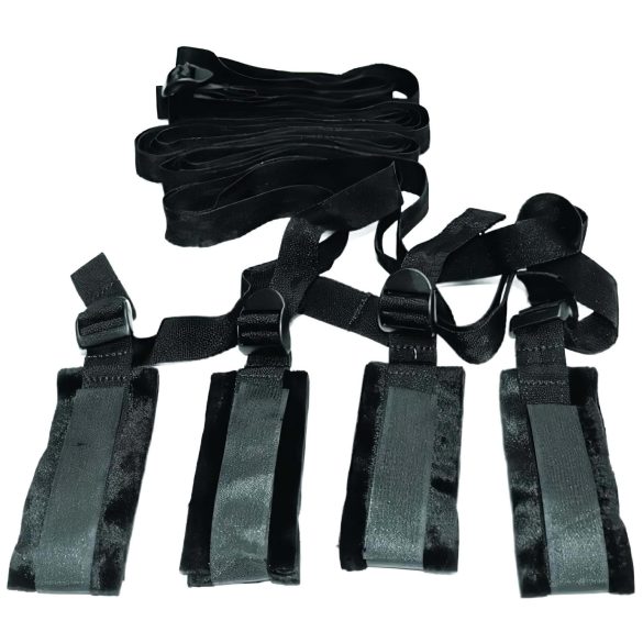 S&M - bondage sæt til sengen (sort)