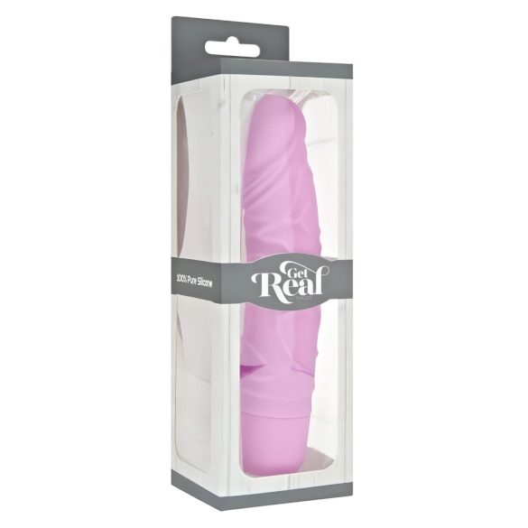Klassisk Real Feel - livagtig silikone vibrator (pink)