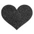 Bijoux Indiscrets Flash - hjerteformet brystvorte-sticker (sort)