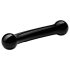 GLAS - dobbelt dildo i glas (sort)