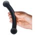 GLAS - dobbelt dildo i glas (sort)