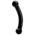 GLAS - dobbelt dildo i glas (sort)