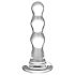 GLAS - bølget glas anal dildo (gennemsigtig)