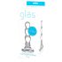 GLAS - bølget glas anal dildo (gennemsigtig)