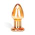 GLAS Over Easy - gylden analplug i glas