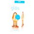 GLAS Over Easy - gylden analplug i glas