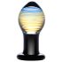 GLAS Galileo - elegant sort-guld glas anal plug