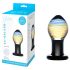 GLAS Galileo - elegant sort-guld glas anal plug