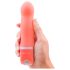 B SWISH Bdesired Deluxe - bølget dildo (koralfarvet)