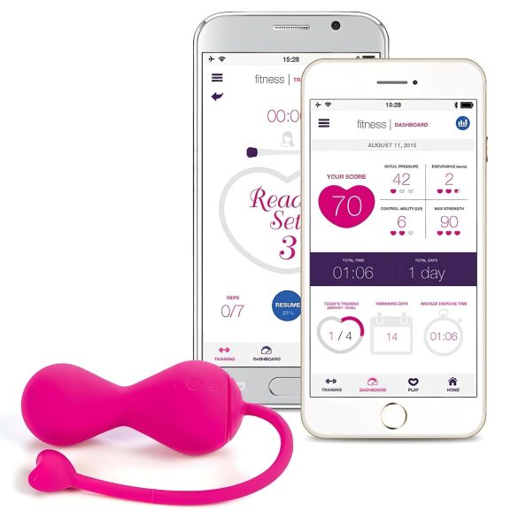LOVELIFE BY OHMIBOD - KRUSH - Smart, genopladelig bækkenbundskugle-duo (pink)