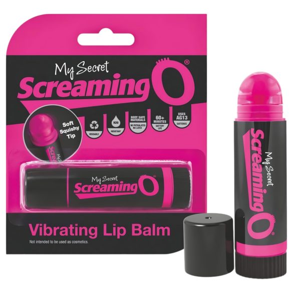 Screaming Lip Balm - læbestift vibrator (sort-lyserød)