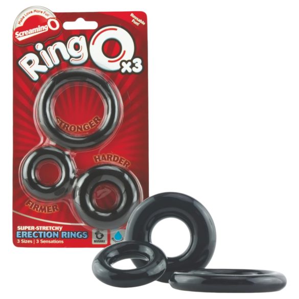 Screaming O - silikone penisring sæt (3 stk)