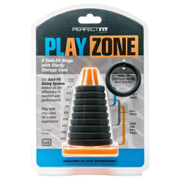 Perfect Fit - Play Zone - penisskridrings- og forlænger-sæt (9 dele)