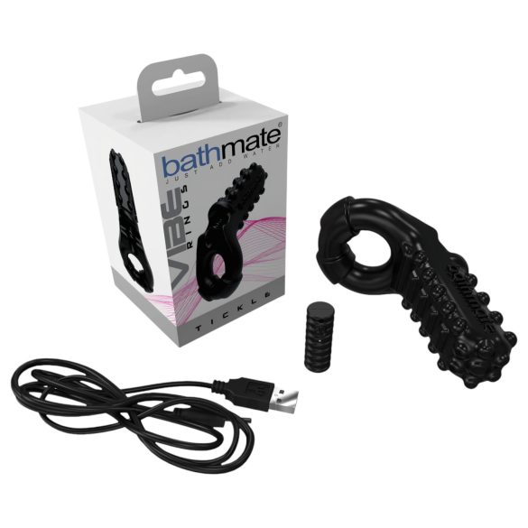 Bathmate Vibe Ring Tickle - Sort vibrerende penisring