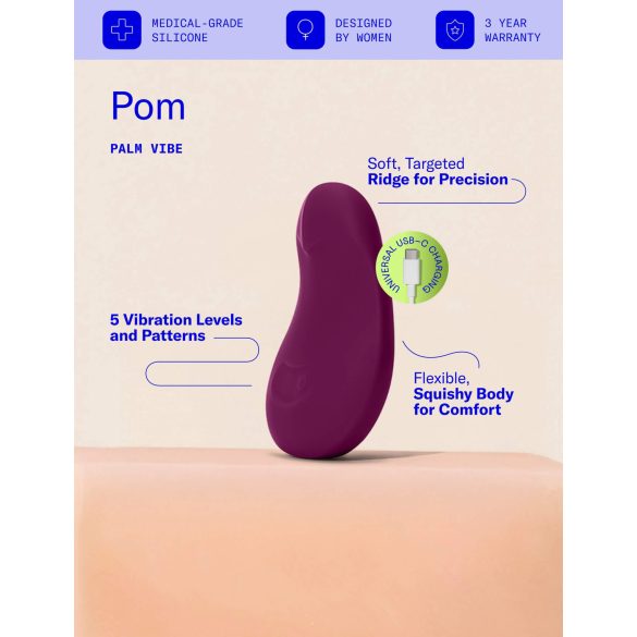 Dame Pom - genopladelig klitoris vibrator (lilla)