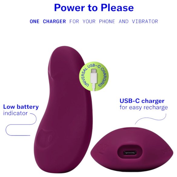 Dame Pom - genopladelig klitoris vibrator (lilla)