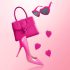 RS Ikoner Hjerte - genopladelig klitorisvibrator (pink)