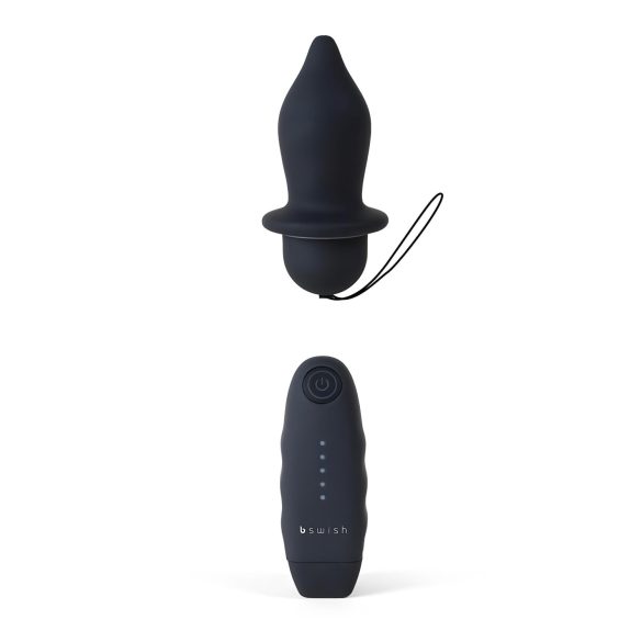 B SWISH Bfilled Classic - trådløs anal vibrator (sort)