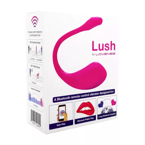 Lovense Lush 2 - bærbart app-styret vibrerende æg (pink)