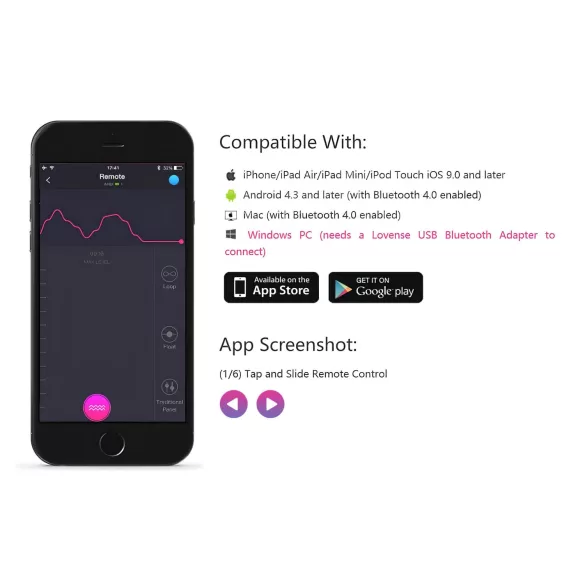Lovense Lush 2 - bærbart app-styret vibrerende æg (pink)