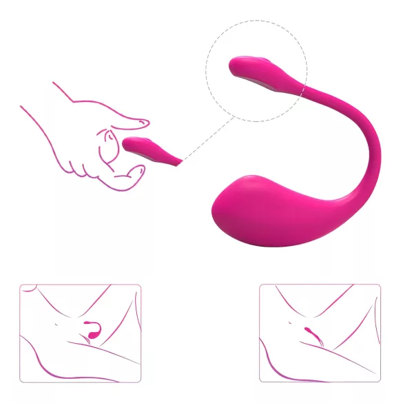 Lovense Lush 2 - bærbart app-styret vibrerende æg (pink)