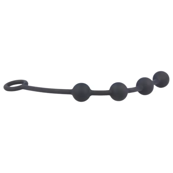 Nexus Excite - analdildo med 4 kugler - sort - lille