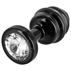 DIOGOL Anni - ribbet anal plug - sort - (3cm)