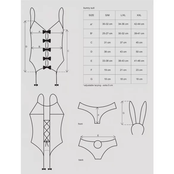 Obsessive - bunny kostume - pink - L/XL