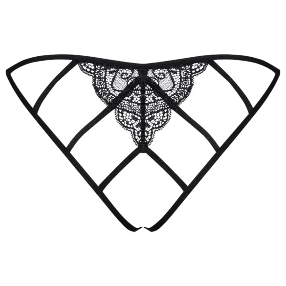 Obsessive Miamor - trusse - åben blonde mesh - sort