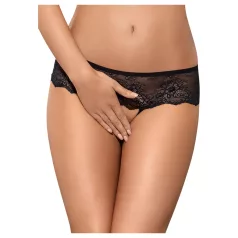 Obsessive Merossa - åben dametanga med strass - sort