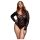 BACI Plus Size - Sort langærmet blondebody (XL-XXL)