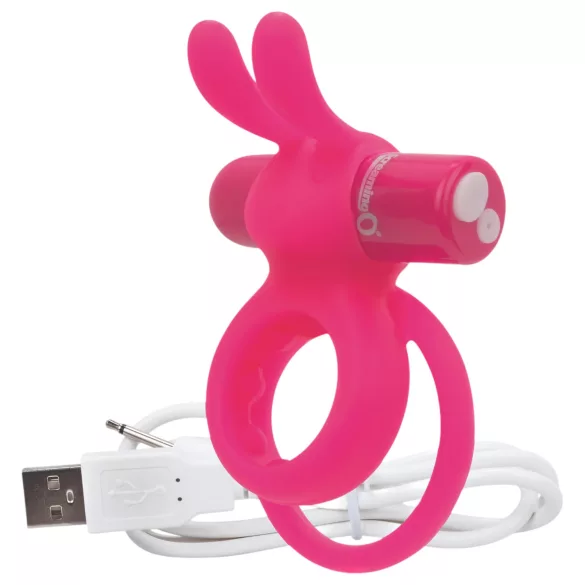 Screaming O Ohare - vibrator penisring med kanin - genopladelig - pink